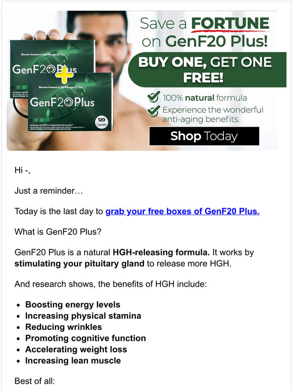 Leading Edge Health LAST DAY GenF20 Plus Blowout Sale! Milled