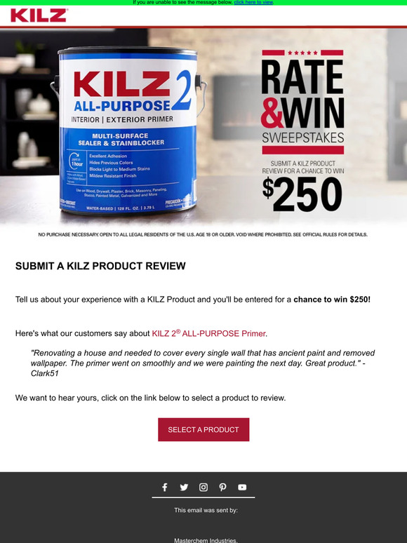 Enter to Win $250 - Rate and Win Sweepstakes