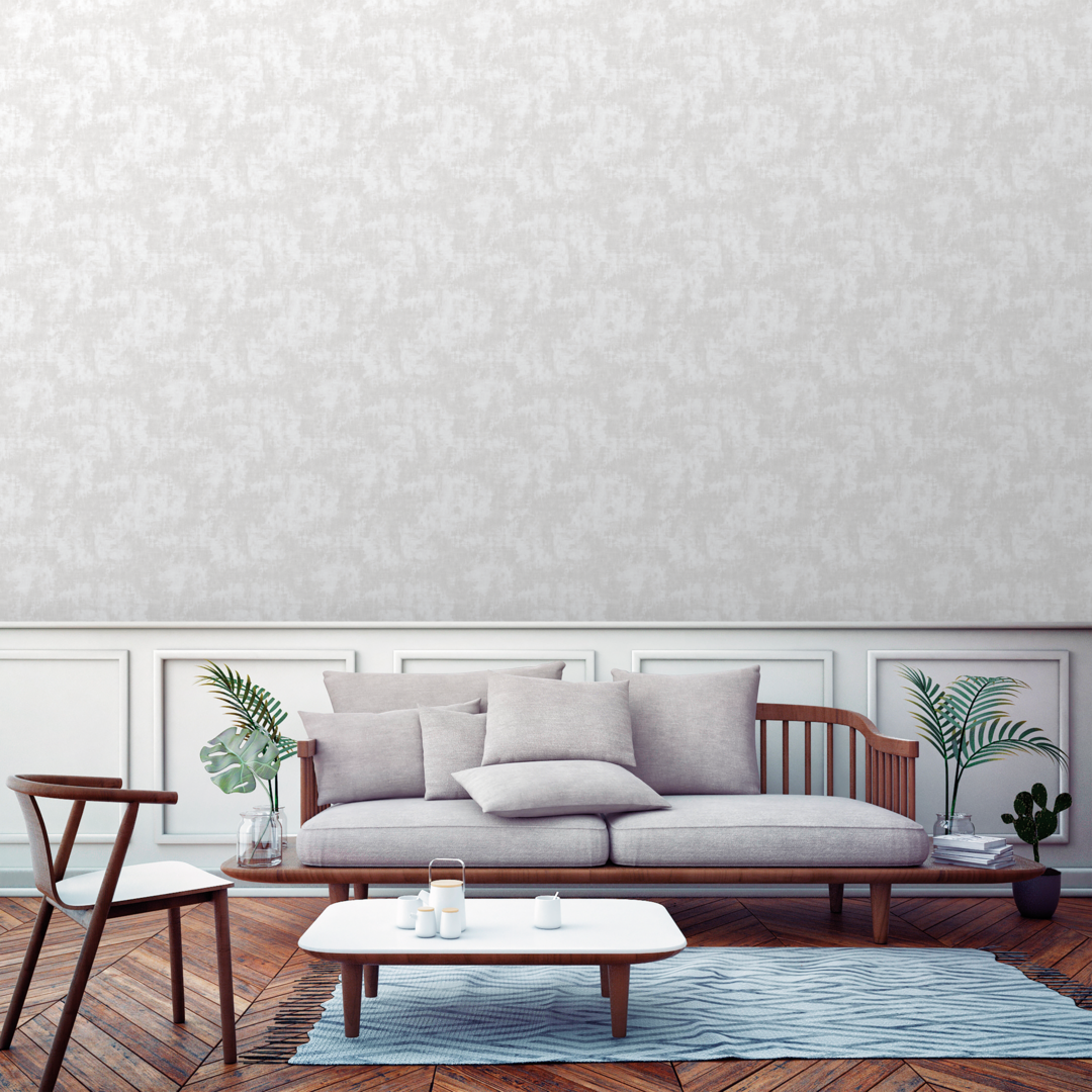 Sans fibertapet hvit metallic vareprøve