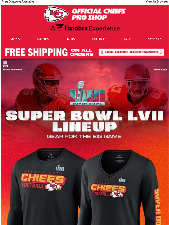 kc chiefs pro shop Your Super Bowl LVII Gear Starting Lineup Milled