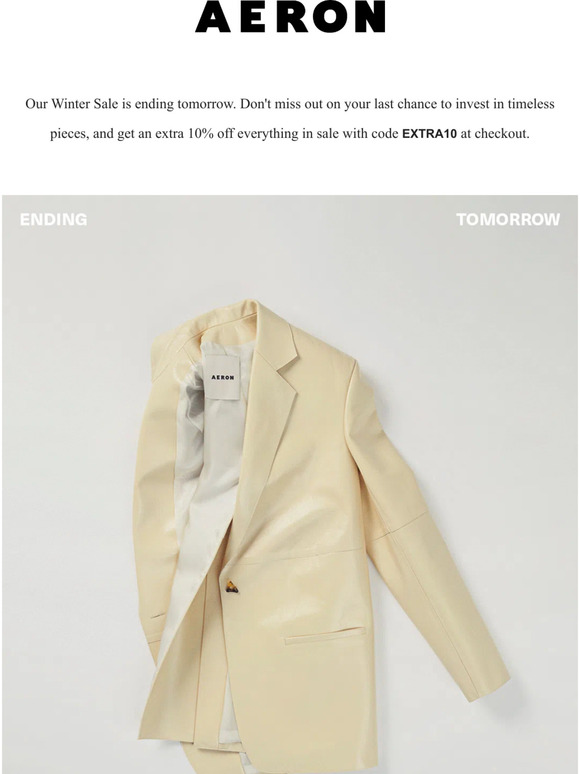 Sale ends tomorrow