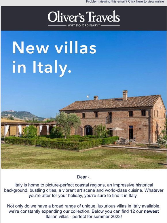 12 NEW Villas in Italy 🇮🇹