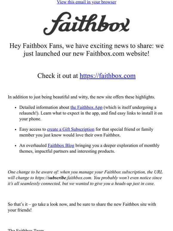 It’s Here – the new Faithbox.com!