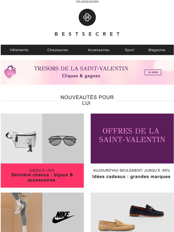 Dernière chance : bijoux & accessoires | Idées cadeaux : grandes marques | Chaussures Nike  | Loafers et mocassins
