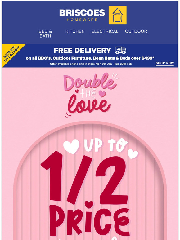 Briscoes Loveable deals with up to 1/2 price off storewide! 💖 Milled