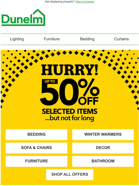 Dunelm Up to 50 off new offers now live! Milled