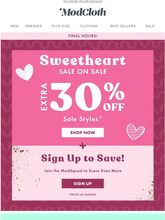 How sweet it is to save up to 70% off.