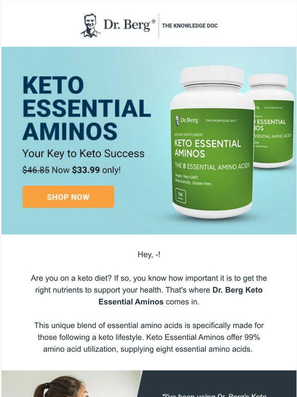 Dr Berg: Unlock The Benefits Of Keto Essential Aminos | Milled