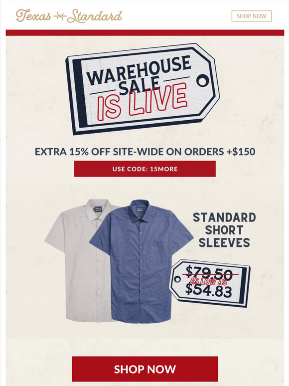 Warehouse Sale is Live