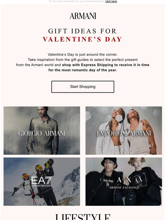 Discover the Armani Gift Guides for Valentine’s Day