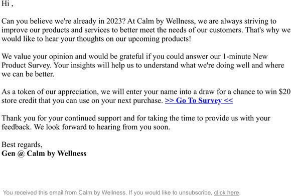 First dibs on new Calm products!