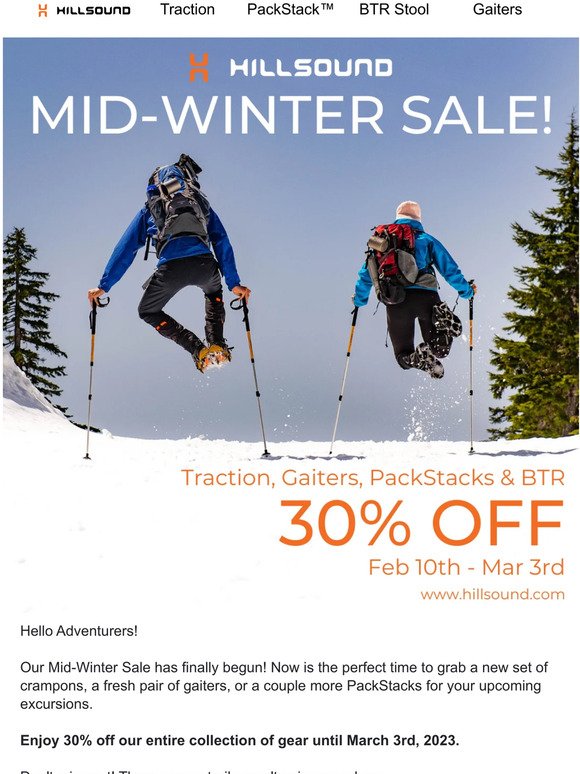 Mid-Winter Sale On Now 🏔️