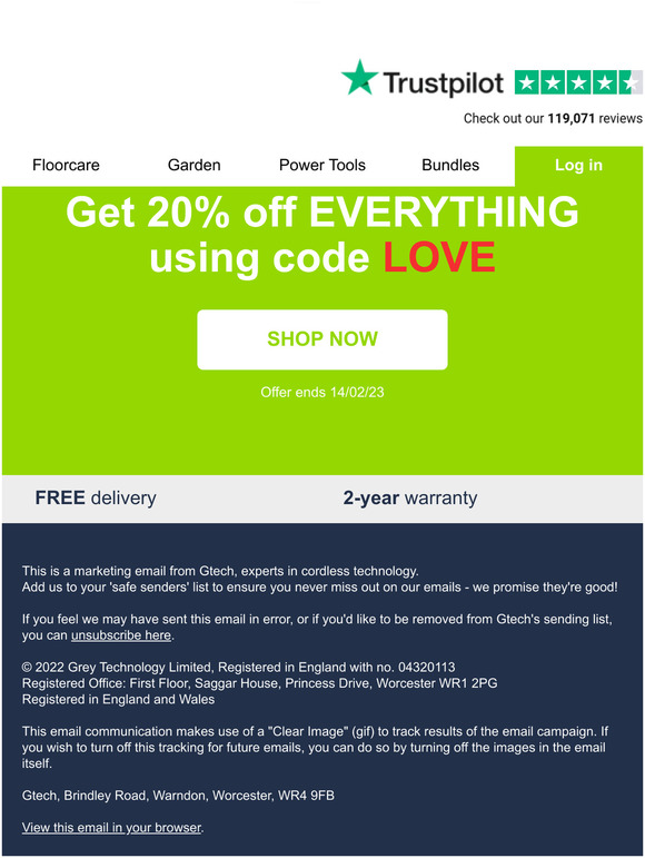 20% off everything starts now
