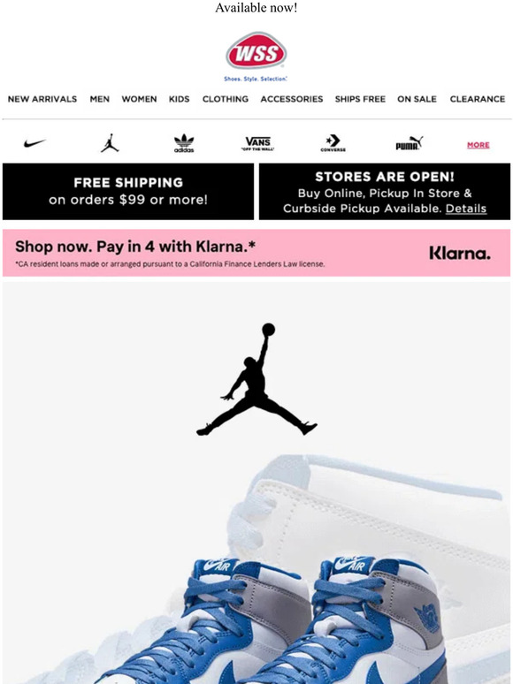 Shop WSS AIR JORDAN 1 RETRO HIGH OG 'TRUE BLUE'! Milled