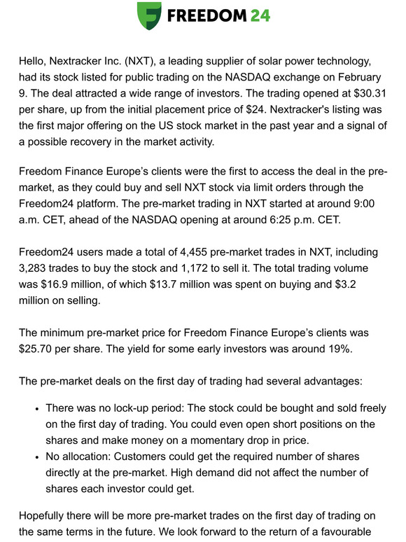 Nextracker Inc. goes public
