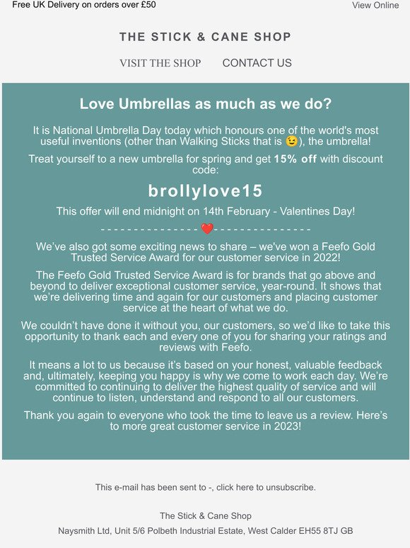 Umbrella Day offer just for you! ❤️☂️