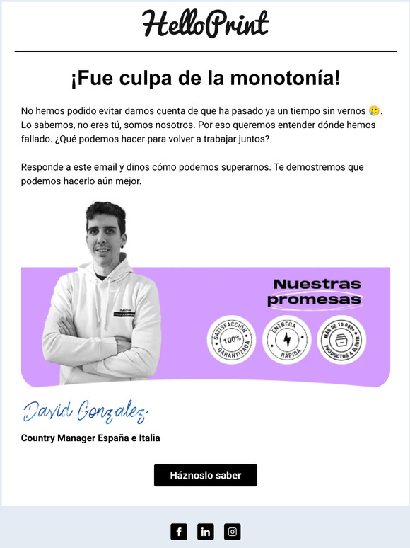 ¿Cómo podemos ofrecerte un mejor servicio?