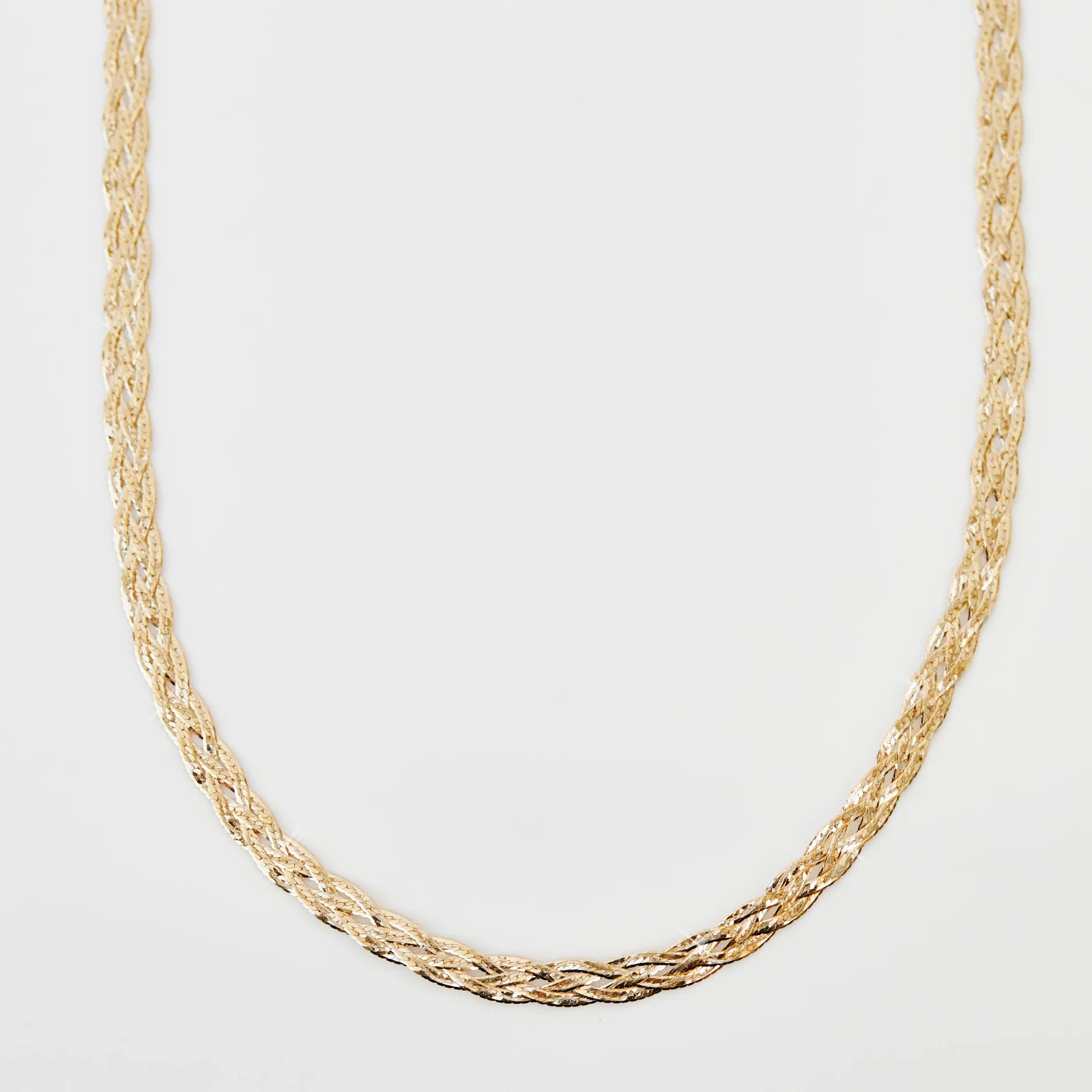 Image of Diamond Cut Braid Chain Necklace