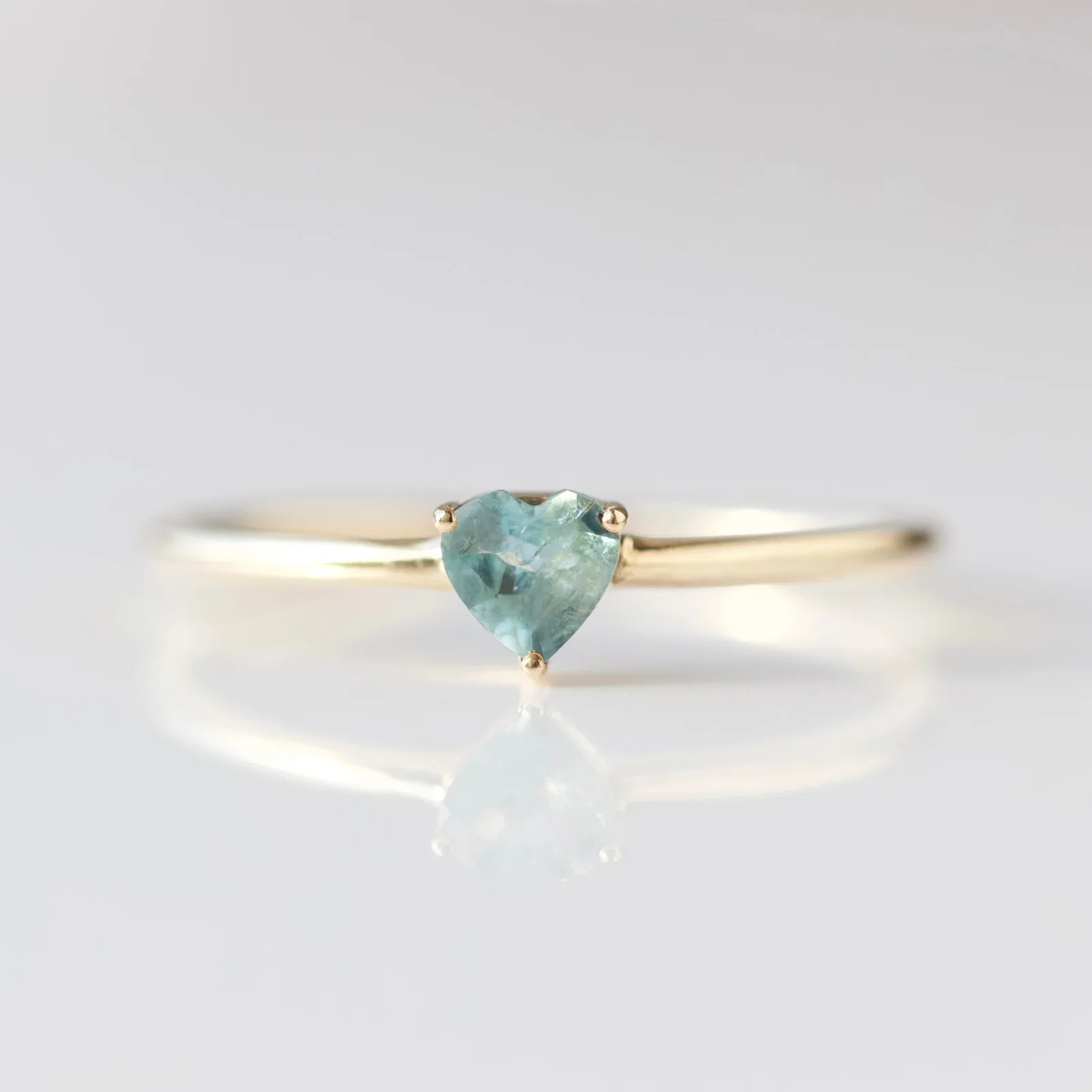 Image of Blue Tourmaline Heart Ring