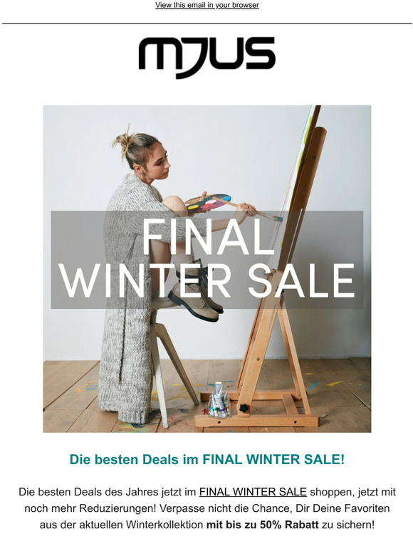 Endspurt im FINAL WINTER SALE! Noch mehr Rabatte!