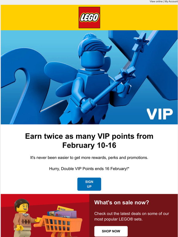 Official LEGO Shop Double VIP Points are finally here! Milled