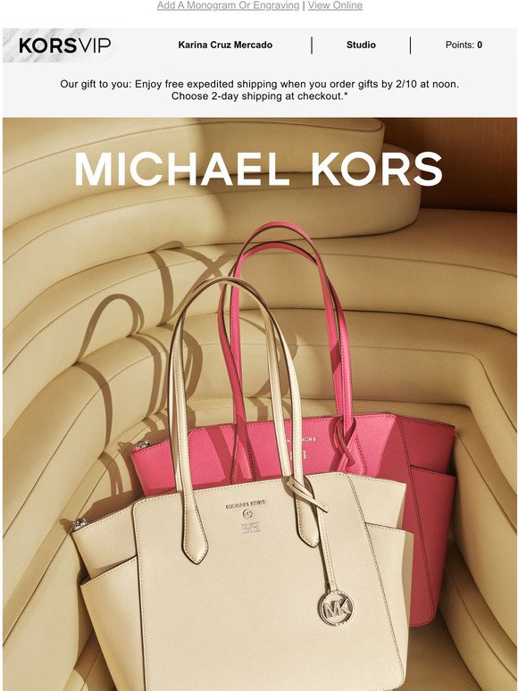 Michael Kors on X: Personalized presents are the best presents.   #GiveKors  / X