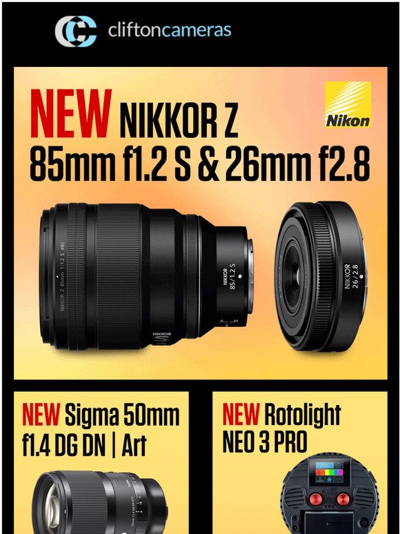 Rotolight. Sigma. Nikon. And More. It's all NEW 🤩