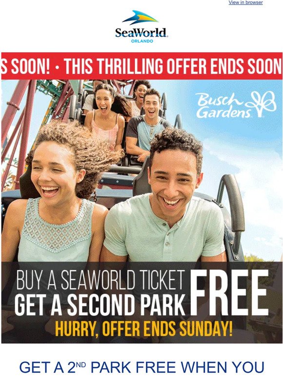 Don’t Miss Out: Visit a 2nd Park FREE When You Buy a SeaWorld Ticket!