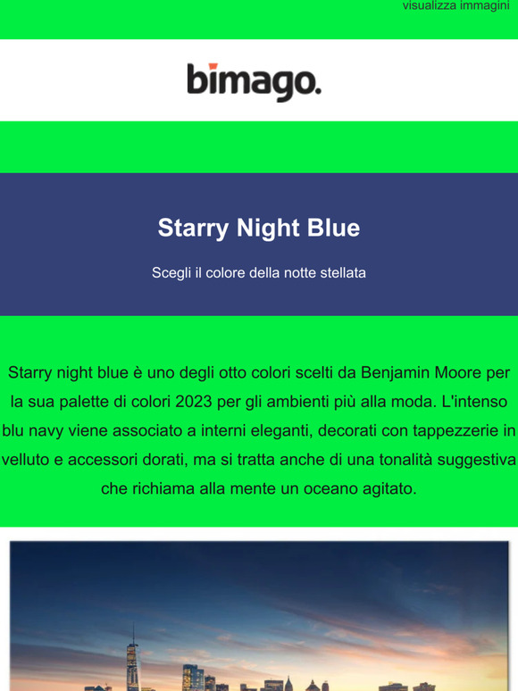Starry Night Blue. Ti innamorerai di questo colore
