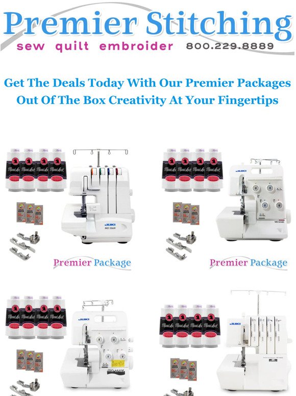 Check Out Our Juki Premier Packages Today!