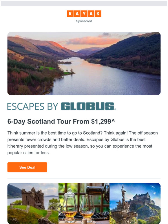 Tour Scotland w/Air from $1,299 ✈^