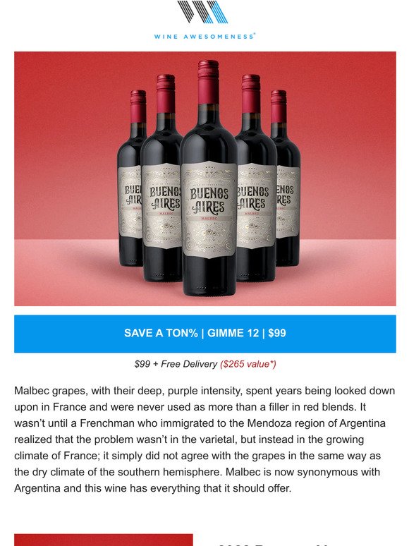 your perfectly jammy malbec...