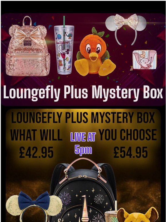 🤩 Starting From £42.95 Loungefly Plus Mystery Box