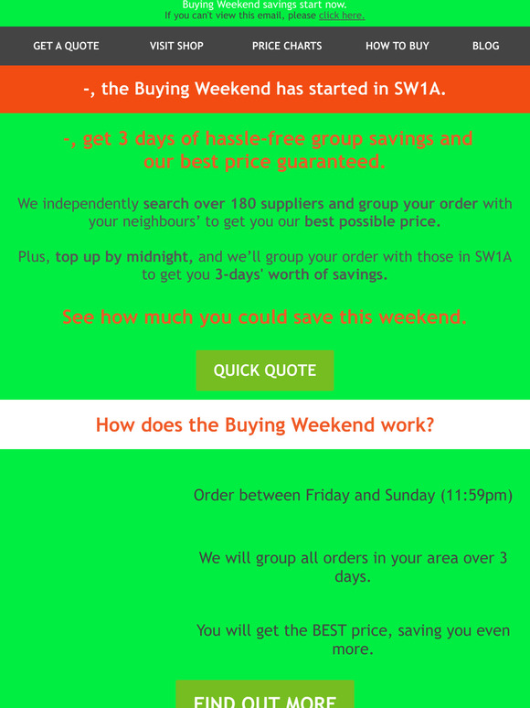 Boiler Juice ⏰ Get 3 days of group savings in SW1A today Milled