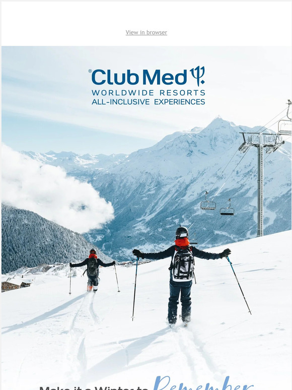 Club med Ski Getaways Made For You ⛷️ ️ Milled