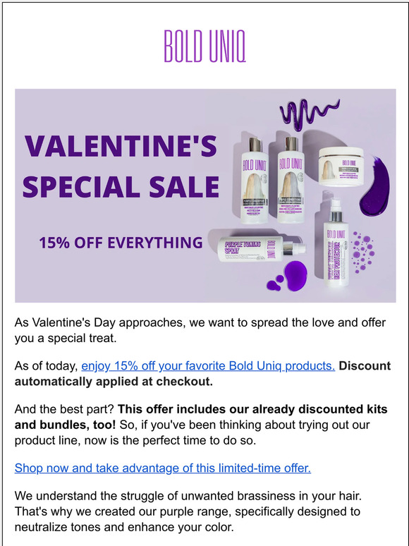 Celebrate Love with Bold Uniq's Valentine's Day Sale!