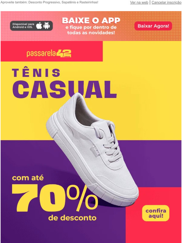 Seu novo TÊNIS preferido está aqui com 70% OFF ﻿✨