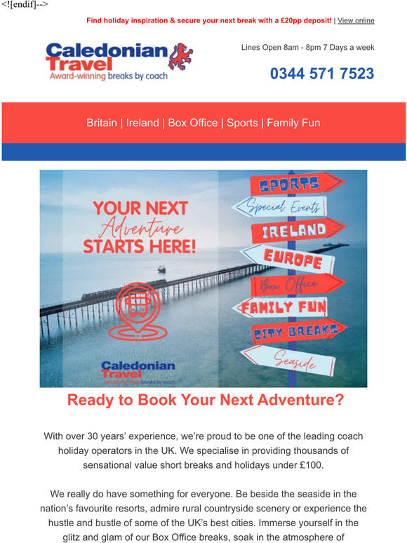 It's Time to Start Your Adventure!