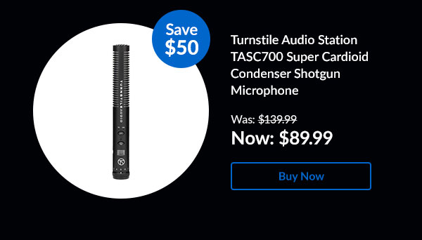 Turnstile Audio Station TASC700 Super Cardioid Condenser Shotgun Microphone