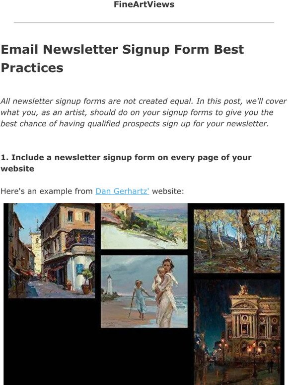 Email Newsletter Signup Form Best Practices (Clint Watson)