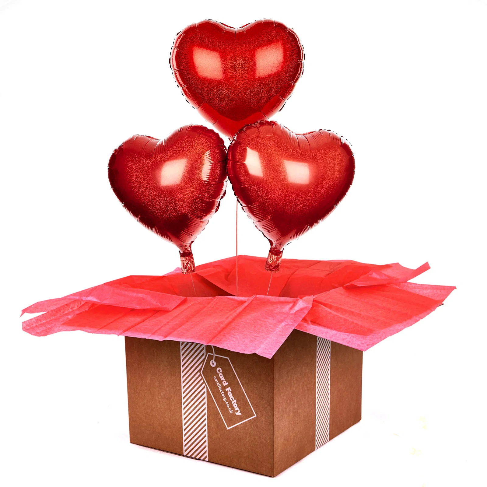3 Red Heart Valentine's Day Balloon Bouquet - PREORDER
