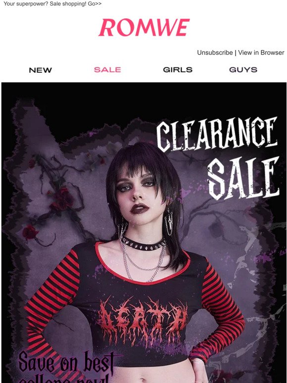 New styles just added to clearance