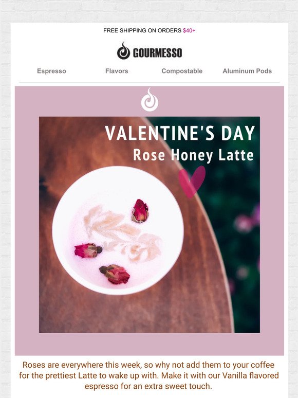 Step into the Valentine's Day Mood with a Rose Latte🌹