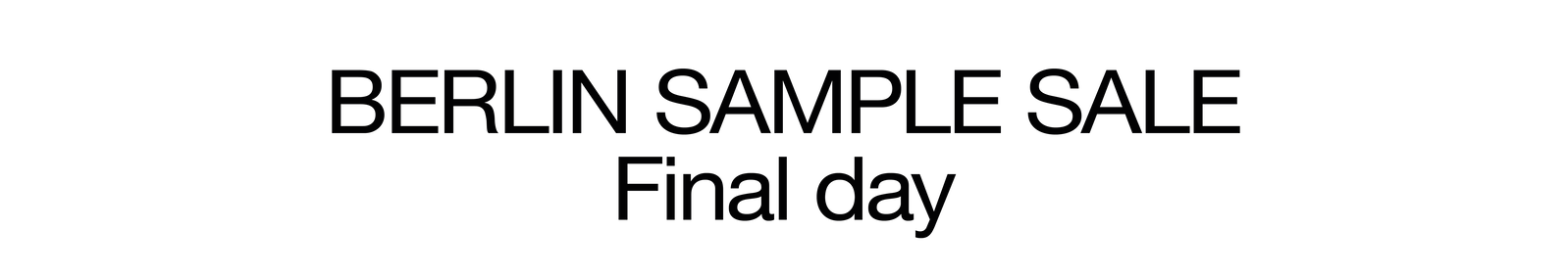 Berlin Sample Sale