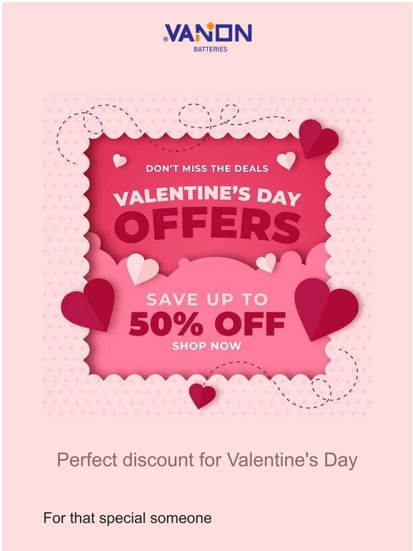 Perfect discount for Valentine's Day