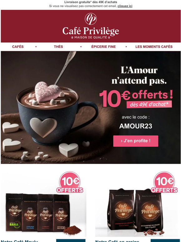 MME —, 10€ offerts* pour la Saint Valentin !