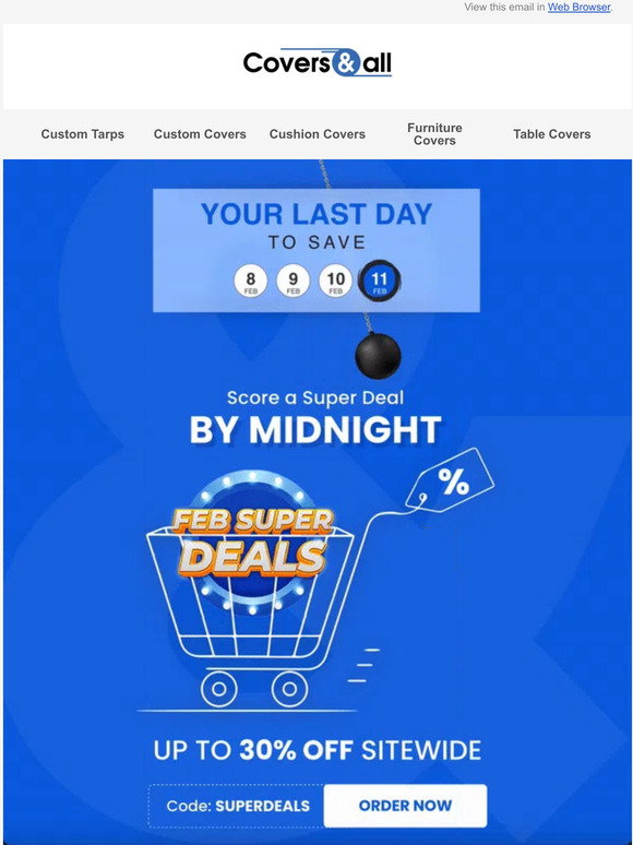 Reminder : ENDS TODAY - February Super Deals