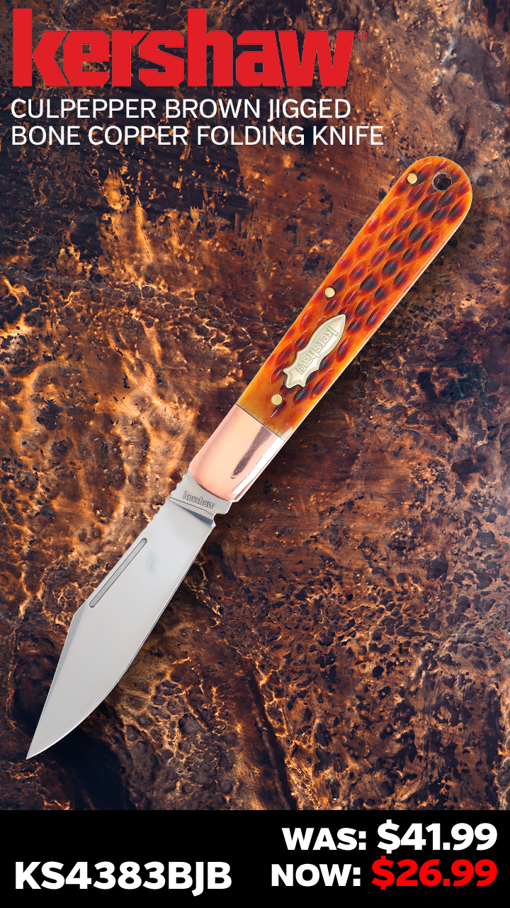 Kershaw Culpepper Copper Folding Knife SMKW Exclusive (Traditional) - Smoky  Mountain Knife Works