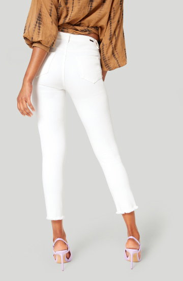 Cropped High Rise Pants in der Farbe Off-White shoppen