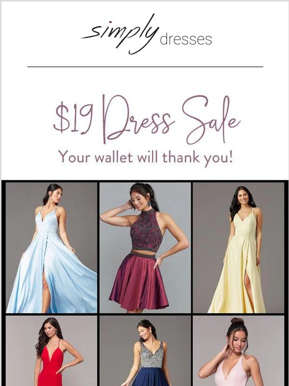 $19 dresses - Going fast! Stock up now!